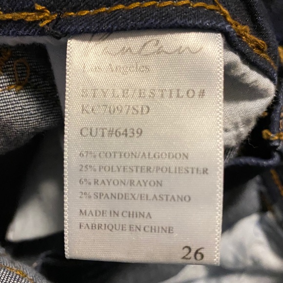 Kancan Double Button Dark Wash Skinny Jeans - Picture 4 of 5